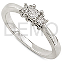 Three Stone Princess Cut Diamond Ring